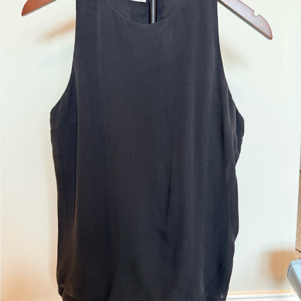 A.L.C. Classic 100% Silk Open Back Top